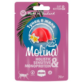 Molina Пауч с Тунцом для котят и кошек, волокна в желе, 70 г