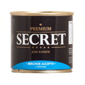 Secret Premium консервы для кошек мясное ассорти с печенью 240 г