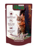 FRAIS АКЦИЯ Снижение цены! Signature паучи для взрослых кошек и котов мясное ассорти с тыквой (кусочки в соусе), 80 г