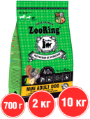 ZOORING MINI ADULT DOG Сухой корм для взрослых собак мини пород Индейка и рис с грушей с глюкозамином и хондроитином