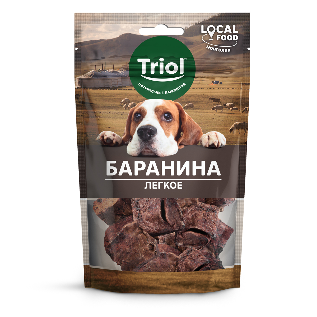 Triol LOCAL FOOD Лакомство для собак "Легкое баранье диетическое", 40г