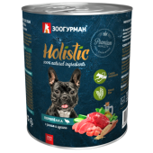 Зоогурман Holistic, консервы для собак, Перепелка с рисом и цукини, 350 г