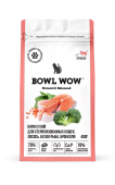 BOWL WOW Fresh Meat Корм сухой с лососем, белой рыбой и брокколи для стерилизованных кошек, 400 г