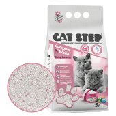 Cat Step Наполнитель для котят комкующийся минеральный Compact White Baby Powder, 5 л