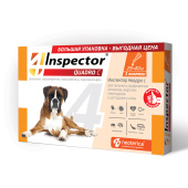 Inspector Quadro Капли от внешних и внутренних паразитов для собак 25-40 кг, 3 пипетки