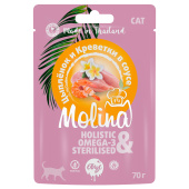 Molina Пауч для кошек Цыпленок и Креветки в соусе, 70 г