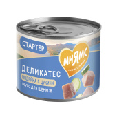 Мнямс Влажный корм Деликатес Паштет СТАРТЕР из индейкой и цукини для щенков всех пород "Мусс по-французски" 200 г