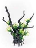 BARBUS Коряга с растениями 15 × 8 × 20 см DECOR 201