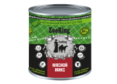 ZOORING Консервы для собак, Мясной микс, 850 г