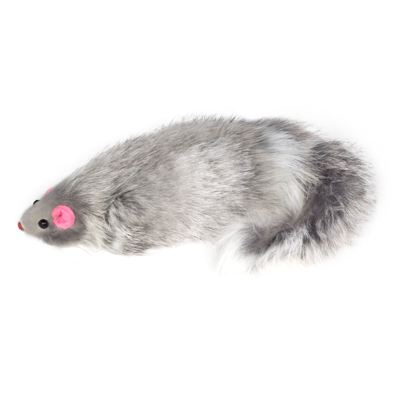 Triol Игрушка для кошек "Мышь серая", 130-140мм (пакет 24шт.