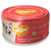 Мнямс На каждый день для котят с 6 месяцев "курица с лососем в нежном желе" 80 г