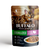 Mr.Buffalo Влажный корм STERILIZED для стерилизованных кошек индейка в соусе, 85 г