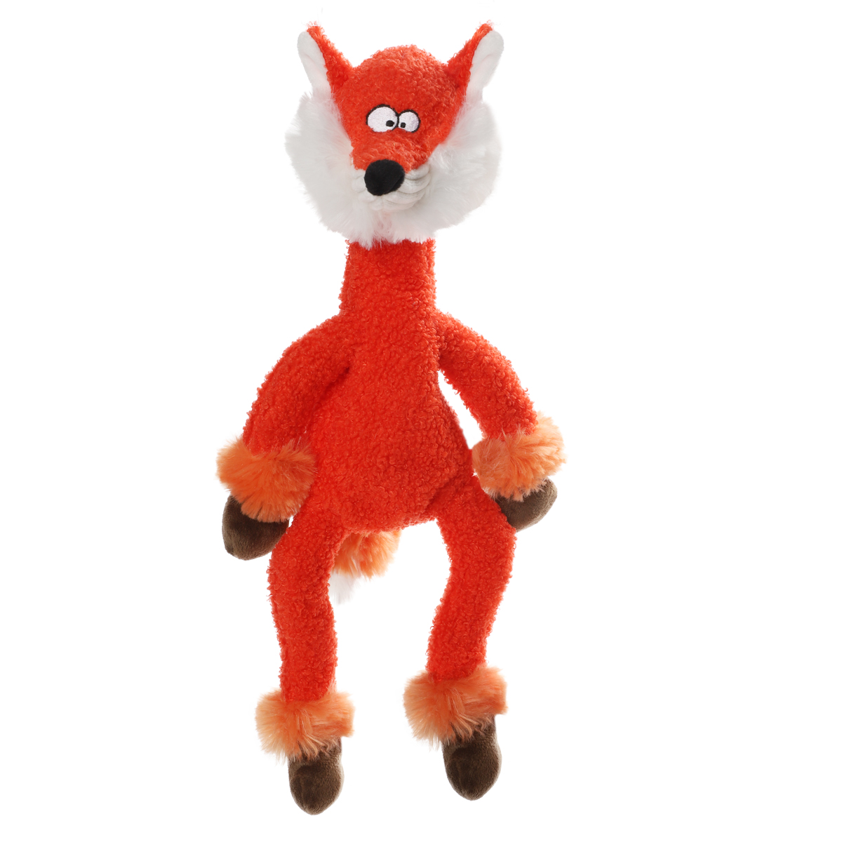 GiGwi Игрушка для собак Лисица с верёвкой и пищалкой 41см, серия PLUSH FRIENDZ
