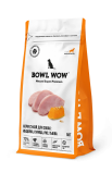 BOWL WOW Корм сухой для собак крупных пород с индейкой, курицей, рисом и добавлением тыквы, 5 кг