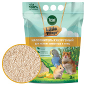 Triol Наполнитель кукурузный для мелких животных и птиц, 3л, серия LITTLE VILLAGE