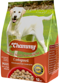 Chammy Сухой корм, для взрослых собак средних пород, говядина, 18 кг