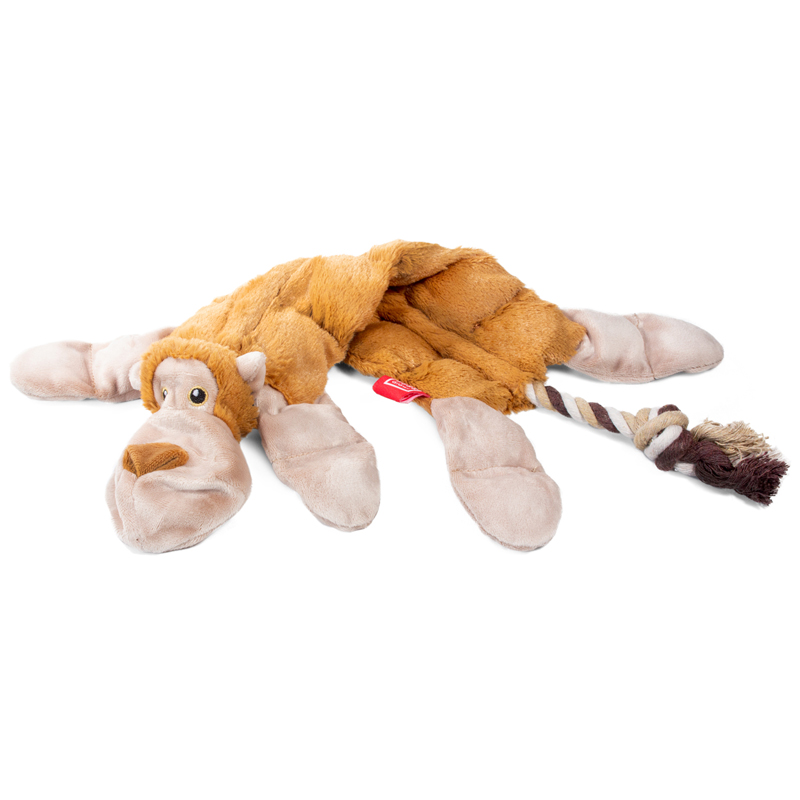 GiGwi Игрушка для собак Обезьяна с 19 пищалками 40/50см, серия CATCH & FETCH