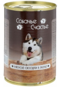 Собачье счастье Консервы для собак Мясное ассорти в желе 410 г