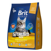 Brit Premium Cat Duck & Chicken Sterilised. Сухой корм премиум класса с уткой и курицей для взрослых стерилизованных кошек