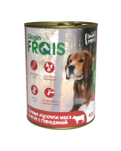 FRAIS Holistic Dog консервы для собак мясные кусочки с говядиной в желе, 420 г