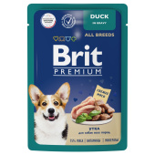 Brit Premium Пауч утка в соусе для взрослых собак всех пород, 85 г