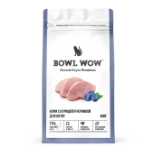 BOWL WOW Корм сухой для котят с курицей и черникой, 400 г
