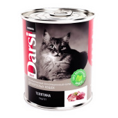 Darsi Консервы для кошек паштет, телятина, 340 г