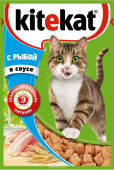Kitekat Влажный корм для взрослых кошек, с рыбой в соусе, 85 г