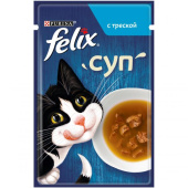 FELIX Суп для взрослых кошек с треской, пауч, 48 г