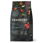 GRANDORF FRESH Cat Lamb STERILISED Свежее мясо ягненка с бататом для стерилизованных кошек, чувствительное пищеварение или склонность к аллергии