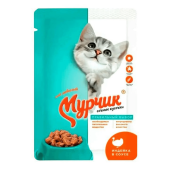 Мурчик Влажный корм для кошек, с индейкой в соусе, 75 г
