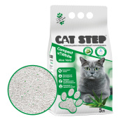 Cat Step Наполнитель комкующийся минеральный Compact White Aloe Vera, 5 л