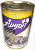 Амурр Консервы для взрослых кошек курица в желе, 415 г