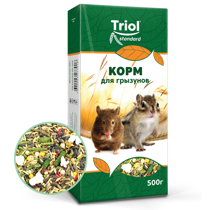 Triol Корм для грызунов, 500г, Тriol Standard
