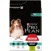 Pro Plan сухой корм для взрослых собак средних пород с чувствительным пищеварением с комплексом OPTIDIGEST® с ягненком и рисом