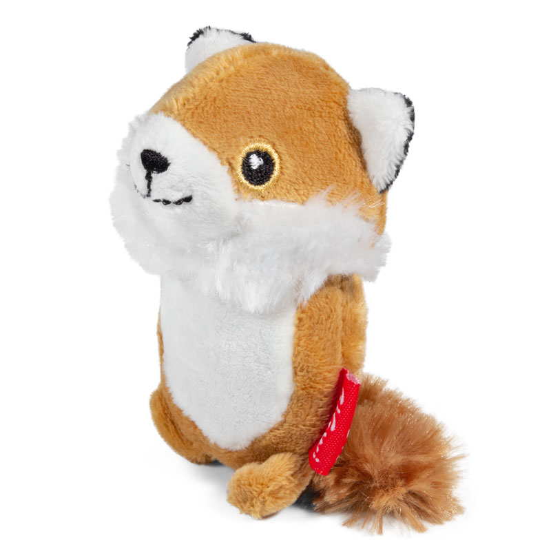 GiGwi Игрушка для собак Лисичка с пищалками 12см, серия PLUSH FRIENDZ