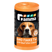 Gamma БИО пакеты для выгула собак 25 шт/рулон, 240*360мм