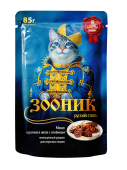 Зооник Влажный корм для кошек, ягненок в желе, 85 г