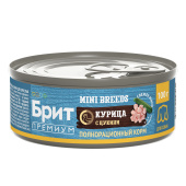 БРИТ ПРЕМИУМ Консервы с курицей и цукини для взрослых собак мелких пород, 100 г