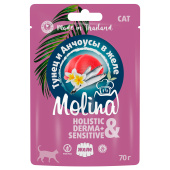 Molina Пауч для кошек Тунец и Анчоусы в желе, 70 г