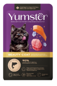 Yumster Beauty Coat пауч для кошек с лососем и семенами льна в соусе, 85 г