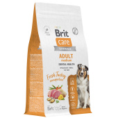 Brit Care Superpremium Dog Adult Sterilised Monoprotein с индейкой для взрослых собак средних пород, Здоровые зубы