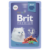 Brit Premium Пауч для котят Телятина с Морковью в желе, 85 г