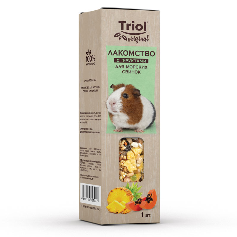 Triol Лакомство для морских свинок с фруктами, 110г, Original
