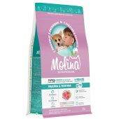 Molina Puppy Sensitive Hypoallergenic. Сухой корм с индейкой и телятиной для щенков и молодых собак средних и крупных пород