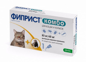 KRKA Фиприст Комбо капли против клещей и блох для кошек и хорьков, 0,5 мл
