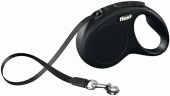 Flexi New Classic S рулетка до 15 кг 5 м., лента, черная