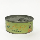 LiveRa Корм консервированный для кошек Мясное ассорти с говядиной 100 г