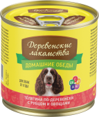 Деревенские лакомства Консервы Телятина по-деревенски с рубцом/овощ 240 г