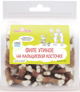 DOG FEST Филе утиное на кальциевой косточке, 500 г